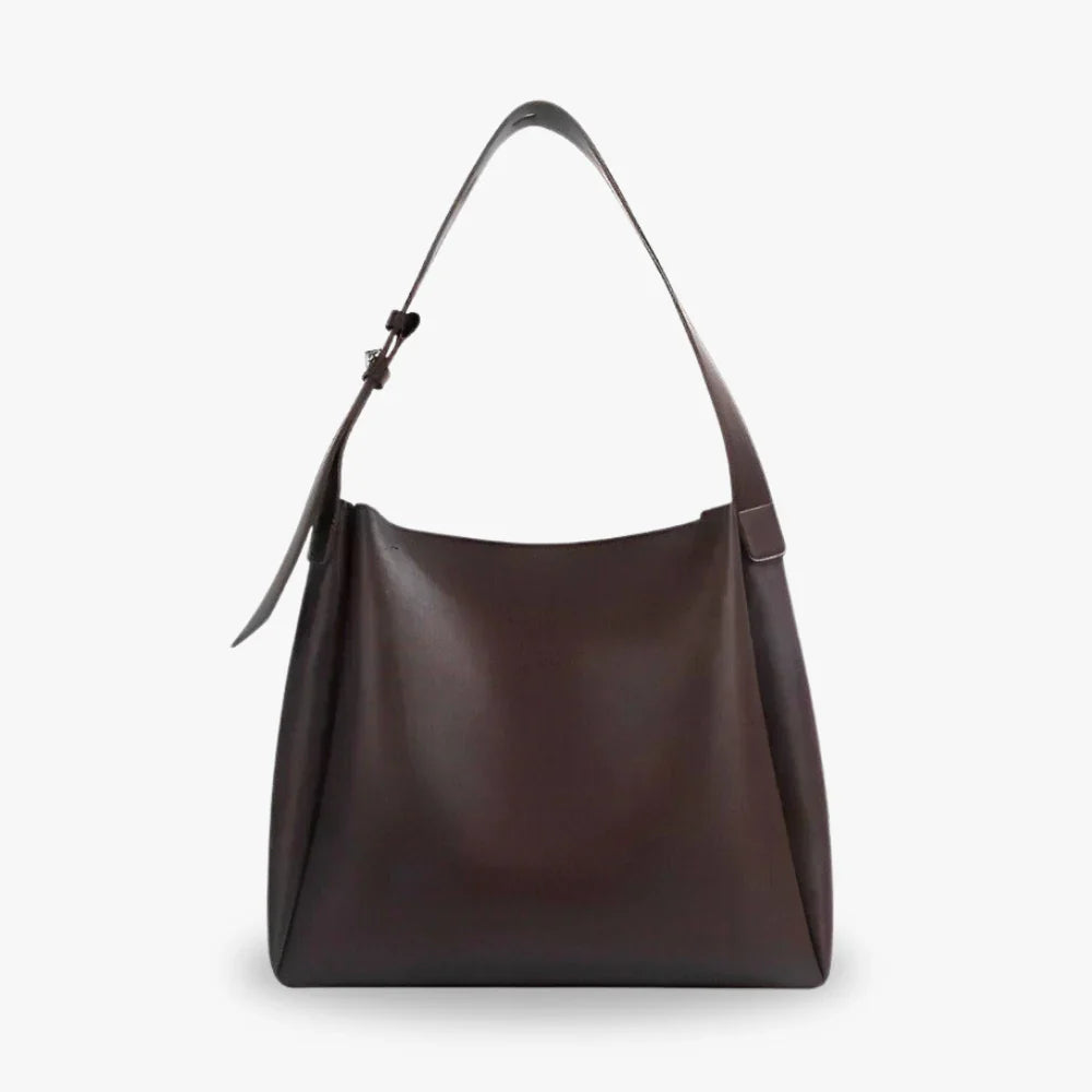 Sac hobo en simili cuir avec pochette assortie
