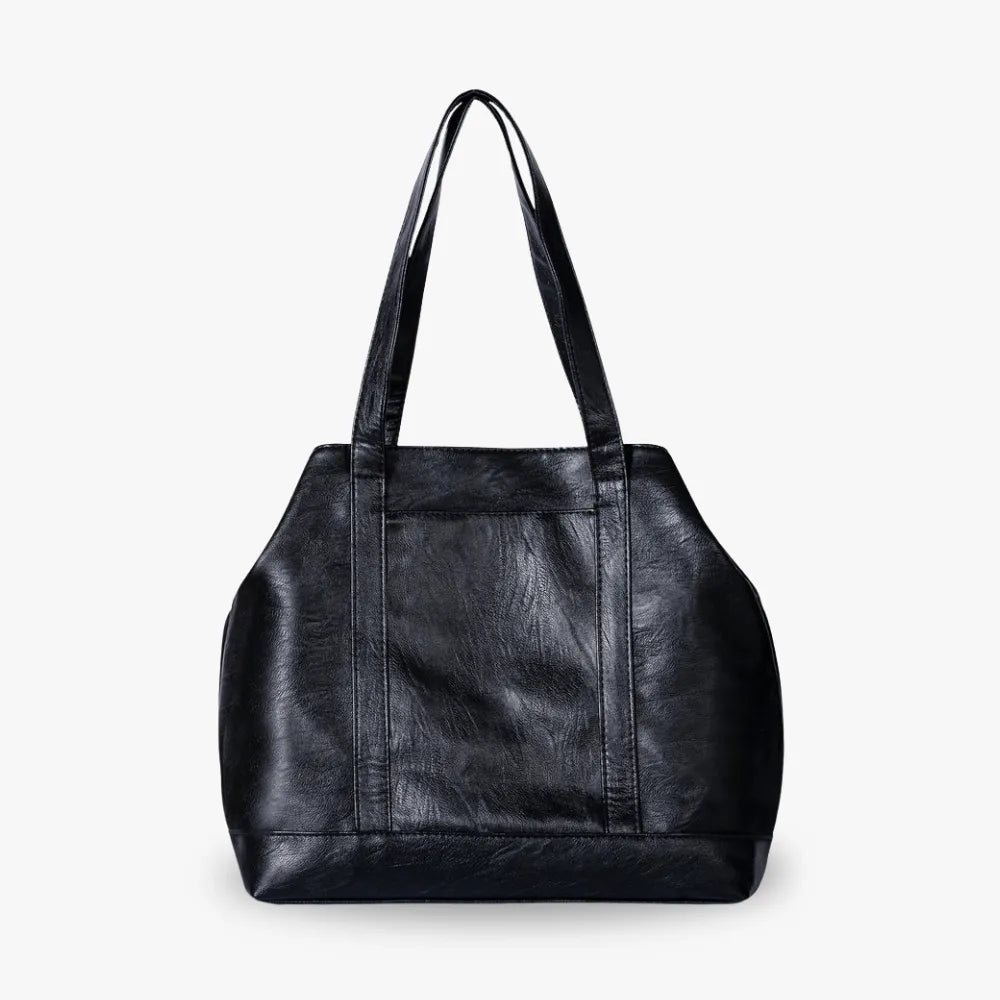 Sac cabas en simili cuir avec porte-clés intégré