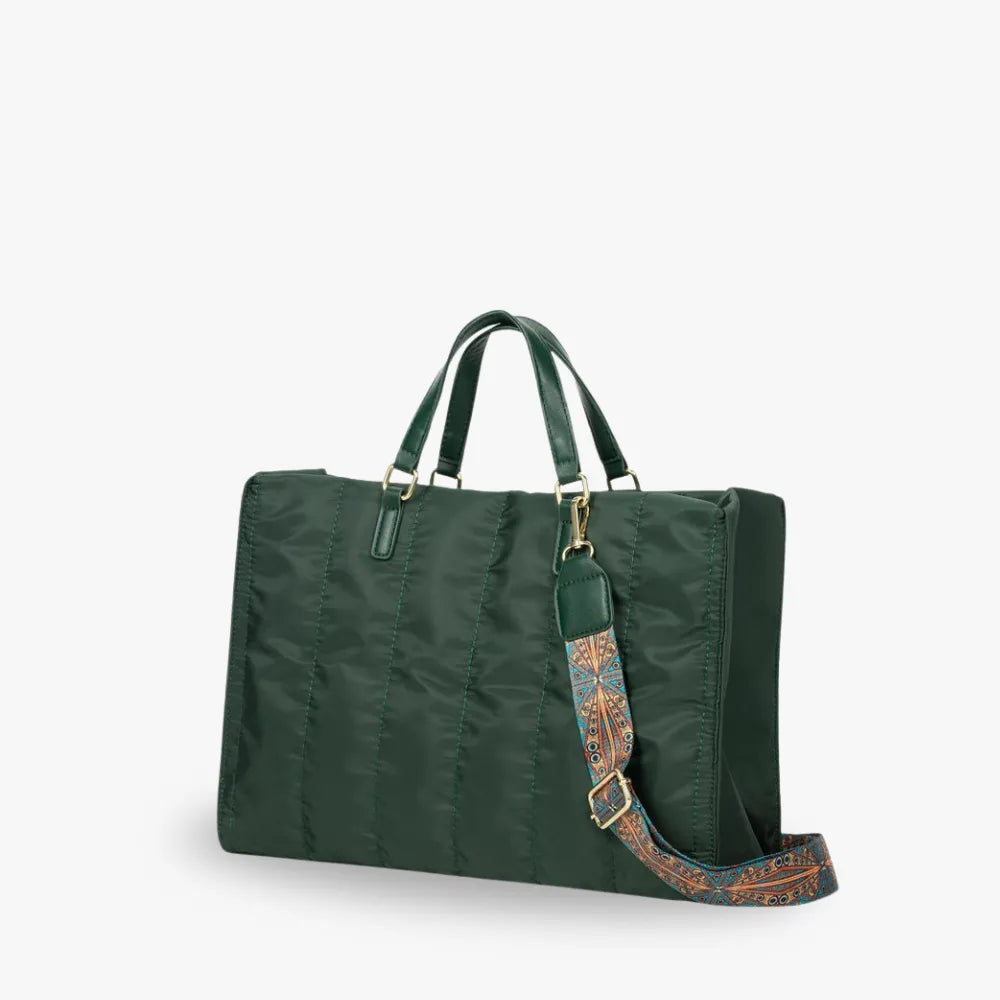 Sac cabas matelassé en coton et nylon