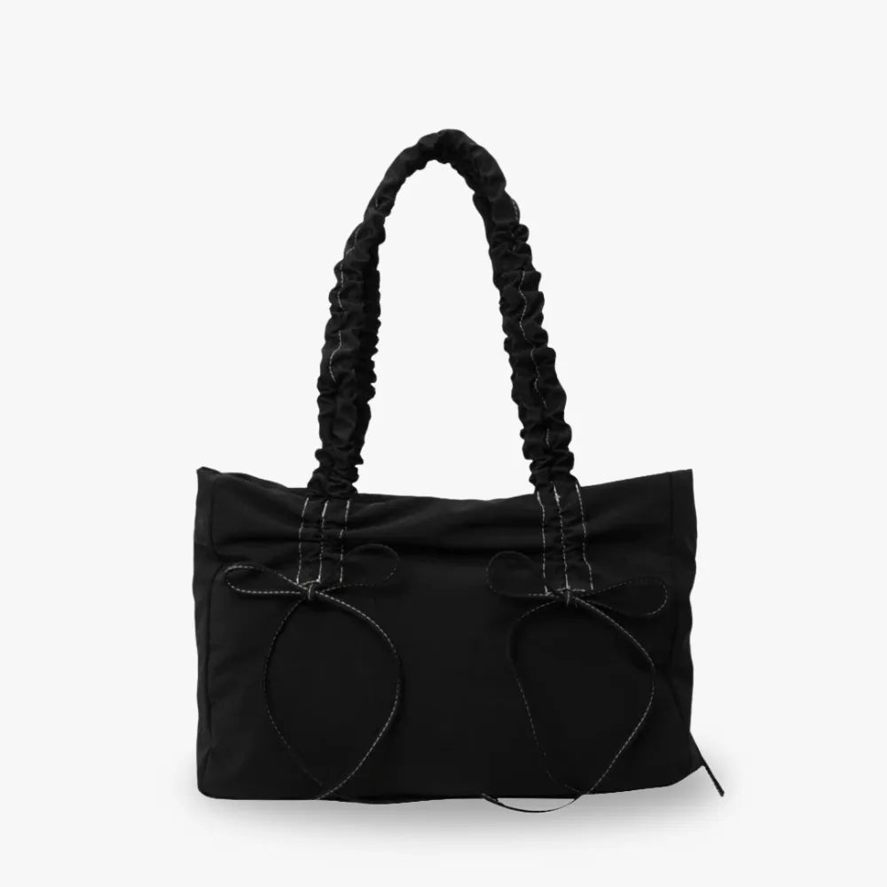 Sac cabas rectangulaire en nylon à anses nouées