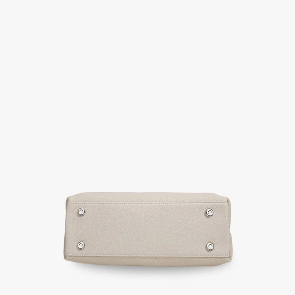Sac à main en cuir véritable grainé à bandoulière