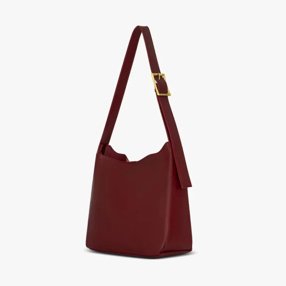 Sac à main épaule en simili cuir lisse avec pochette