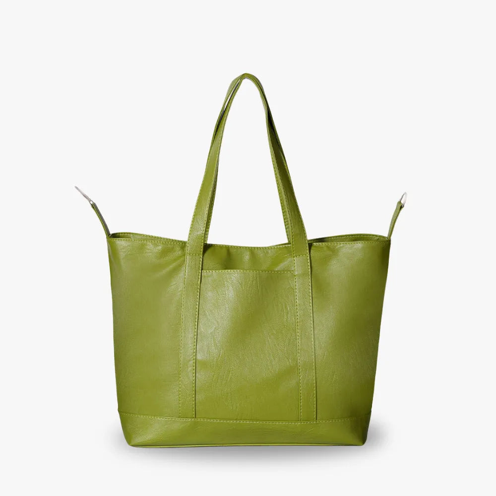 Sac cabas en simili cuir avec porte-clés intégré