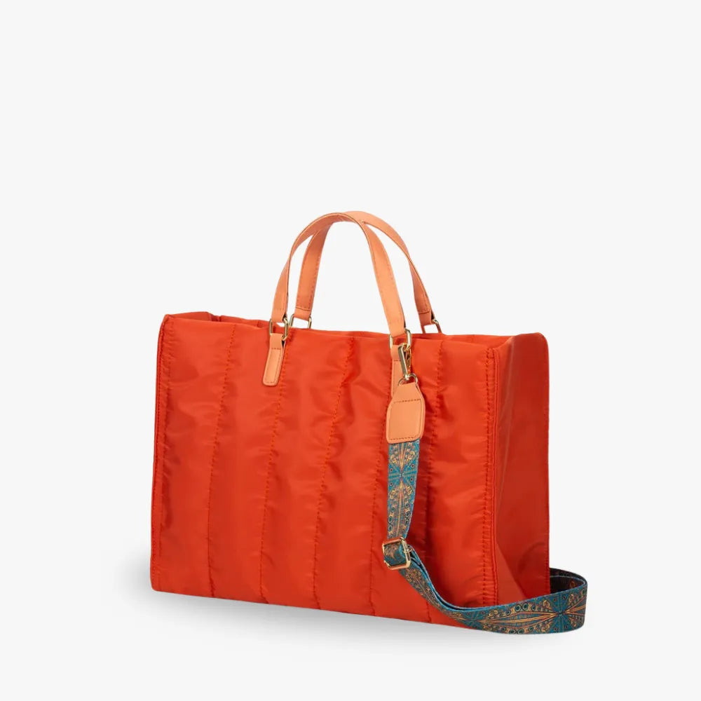 Sac cabas matelassé en coton et nylon