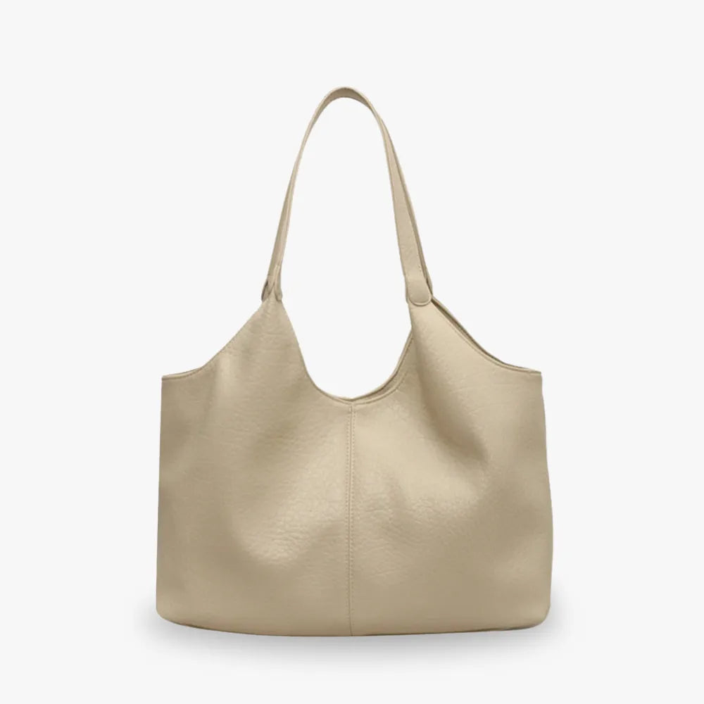 Sac hobo cabas minimaliste en simili cuir grainé