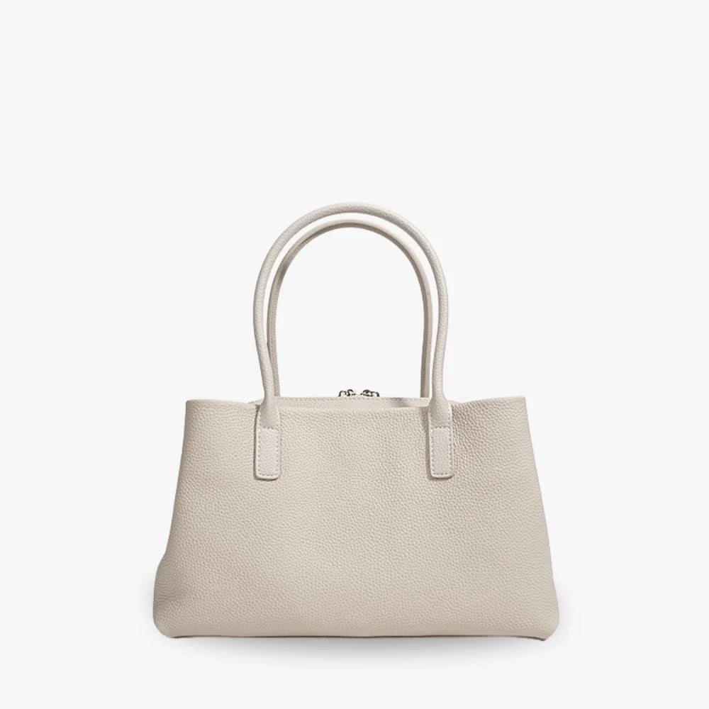 Sac à main en cuir véritable grainé à bandoulière
