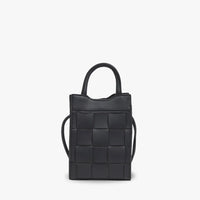 Mini sac à main tressé en simili cuir