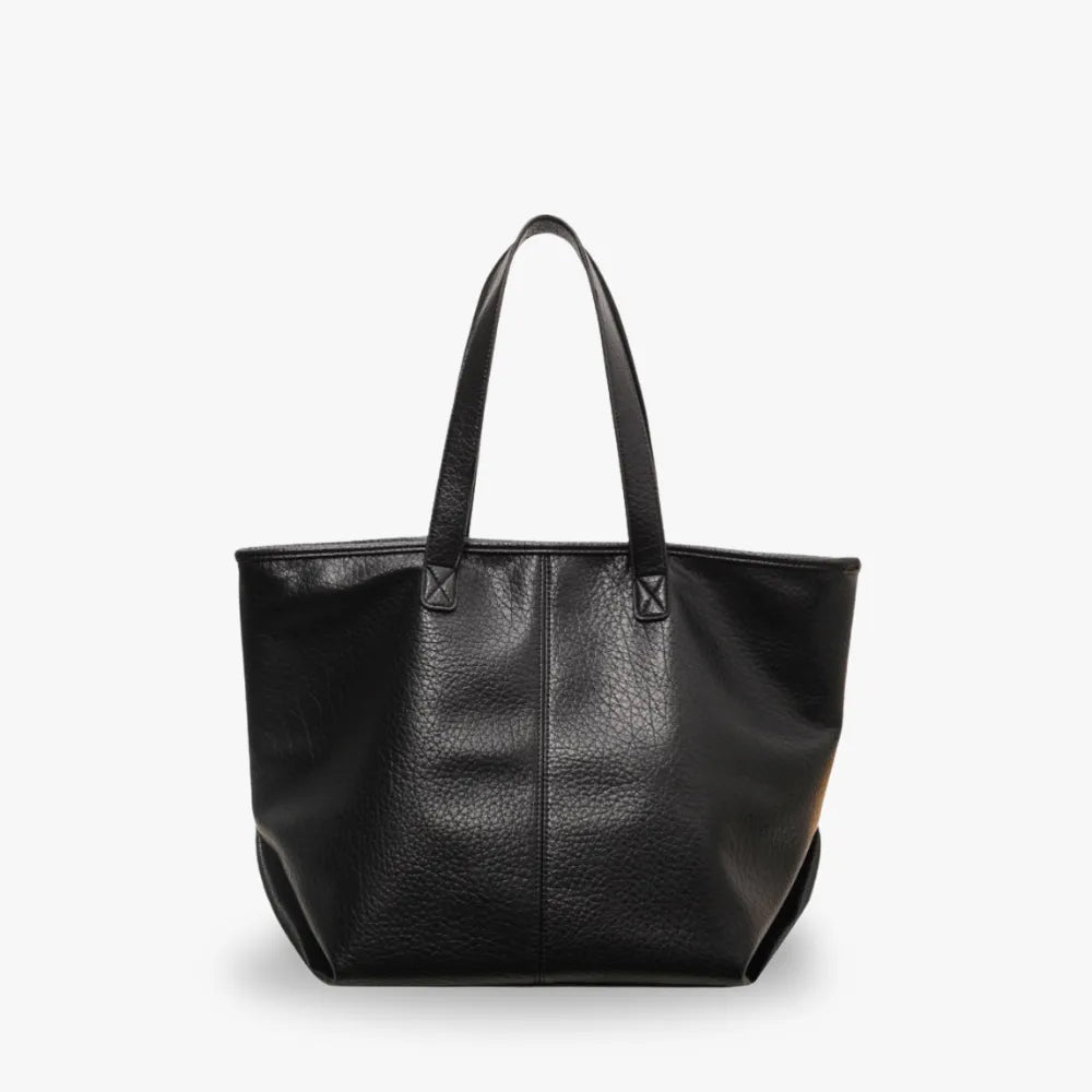 Sac cabas zippé en simili cuir