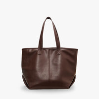 Sac cabas zippé en simili cuir