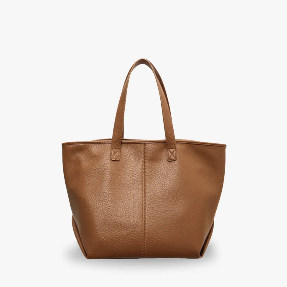 Sac cabas zippé en simili cuir