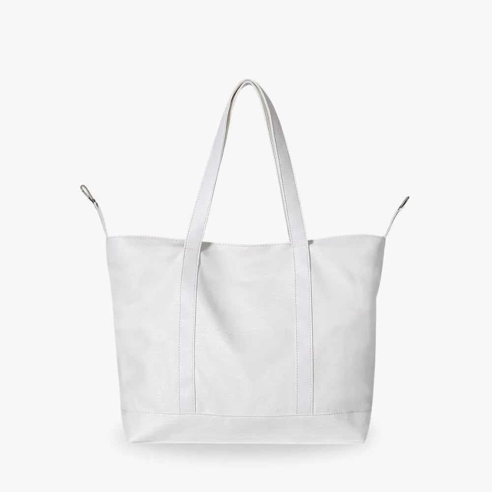 Sac cabas en simili cuir avec porte-clés intégré