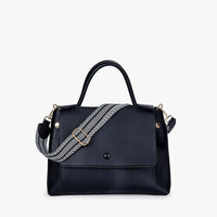 Sac bandoulière en simili cuir à sangle en toile