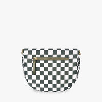 Sac bandoulière à damier en nylon déperlant