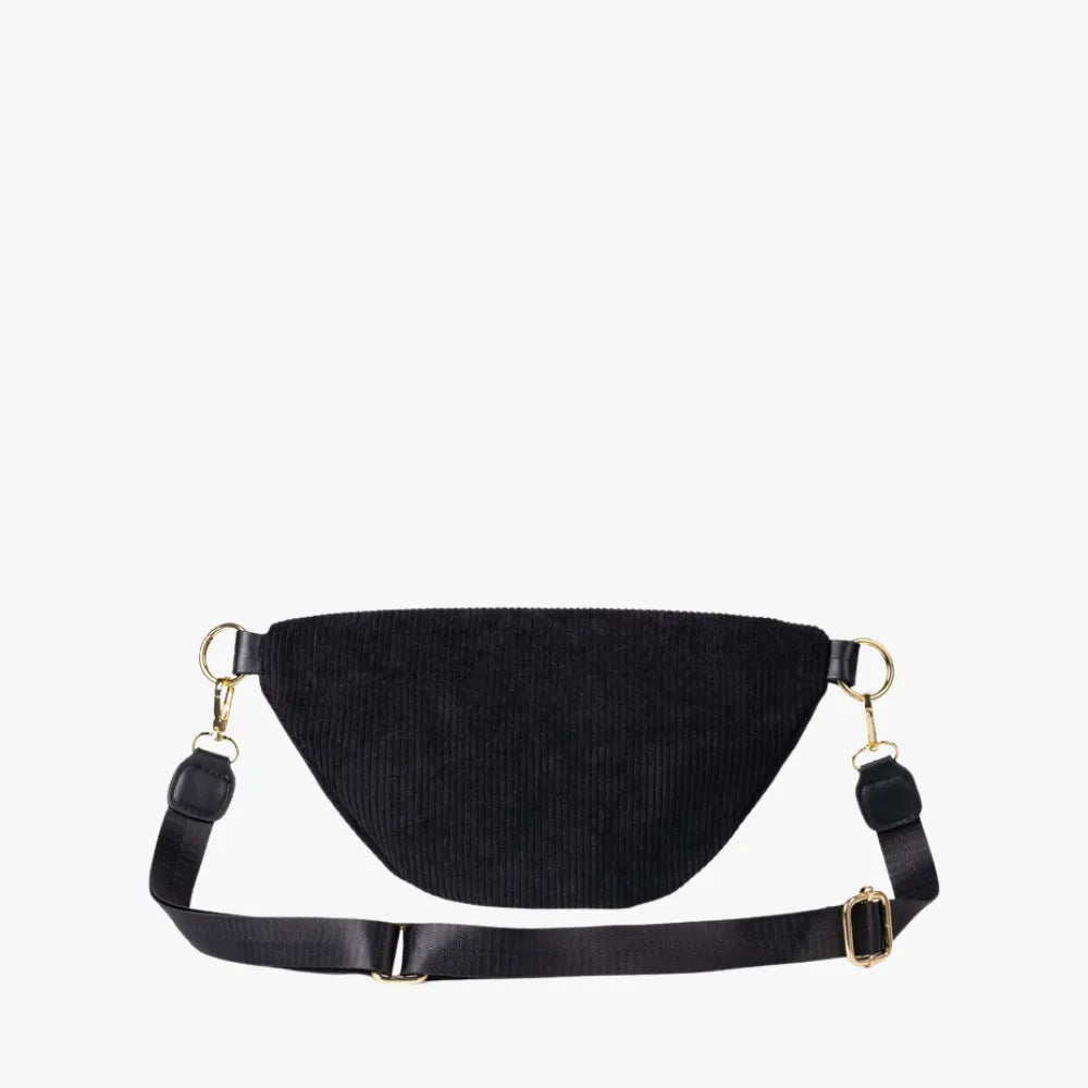 Sac banane en velours côtelé à bandoulière amovible