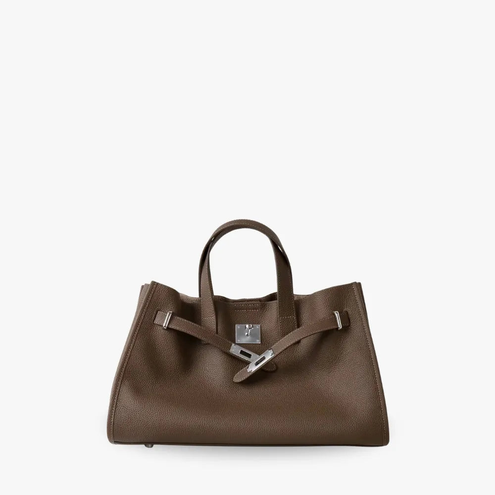 Sac cabas en cuir grainé pour ordinateur 15 pouces