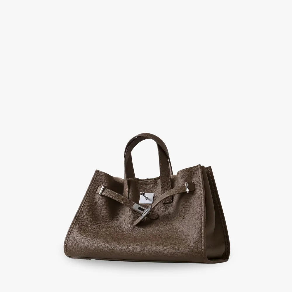 Sac cabas en cuir grainé pour ordinateur 15 pouces