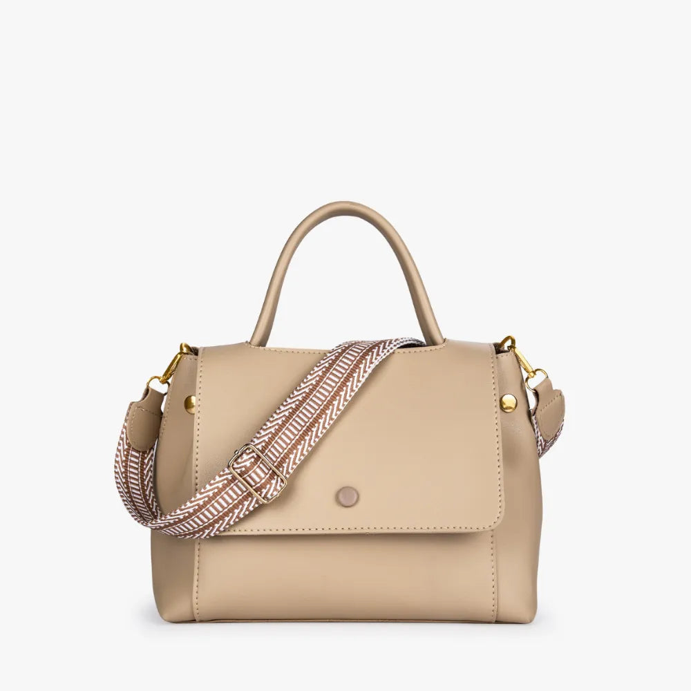 Sac bandoulière en simili cuir à sangle en toile