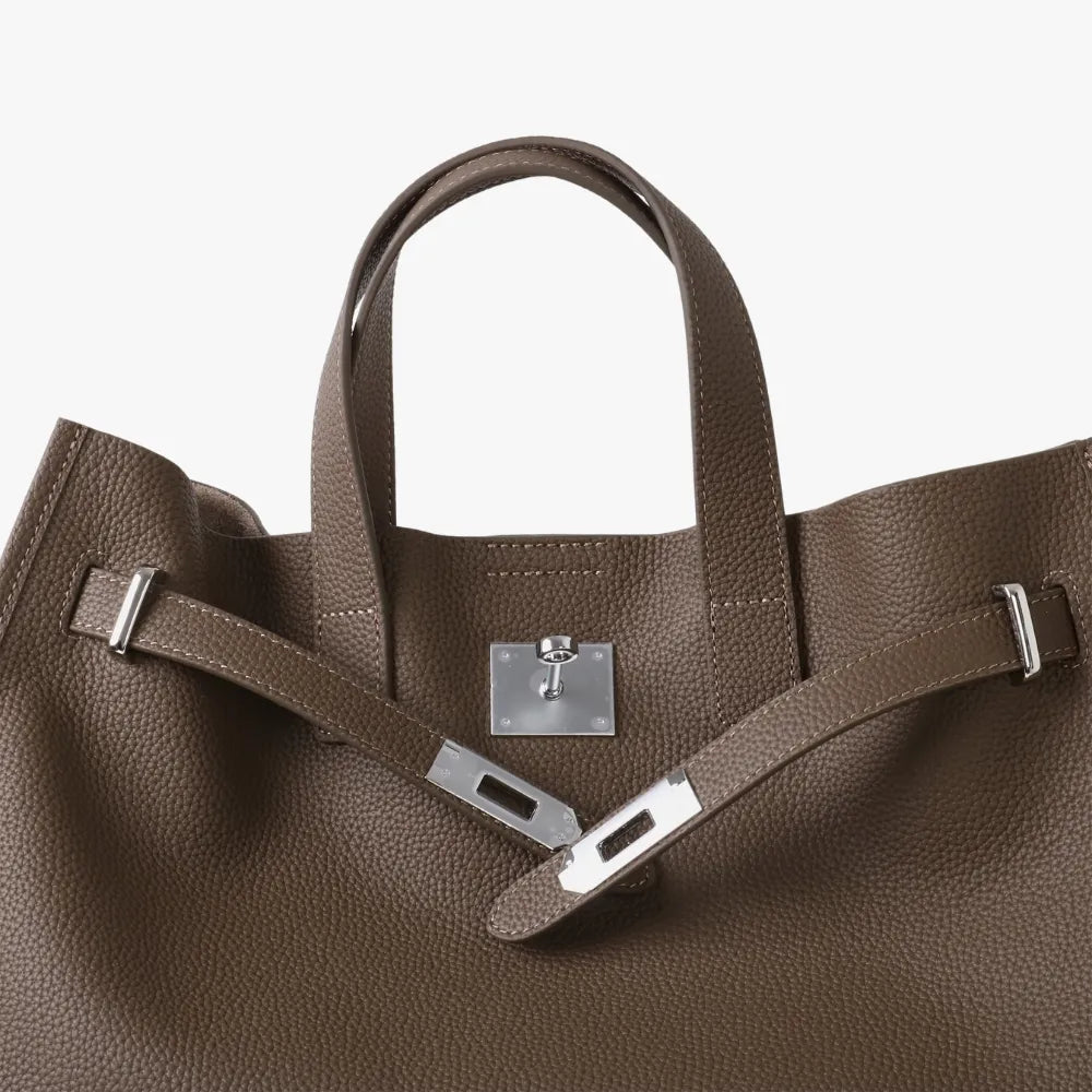Sac cabas en cuir grainé pour ordinateur 15 pouces