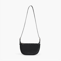 Sac demi-lune porté épaule en simili cuir lisse