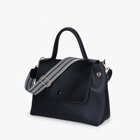 Sac bandoulière en simili cuir à sangle en toile