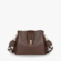 Sac bandoulière en simili cuir à fermoir métallique