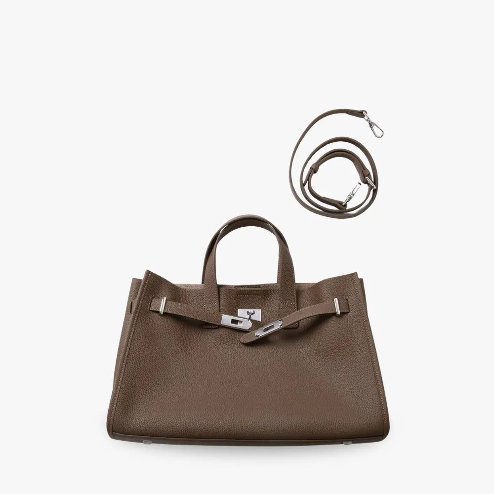 Sac cabas en cuir grainé pour ordinateur 15 pouces