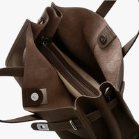 Sac cabas en cuir grainé pour ordinateur 15 pouces