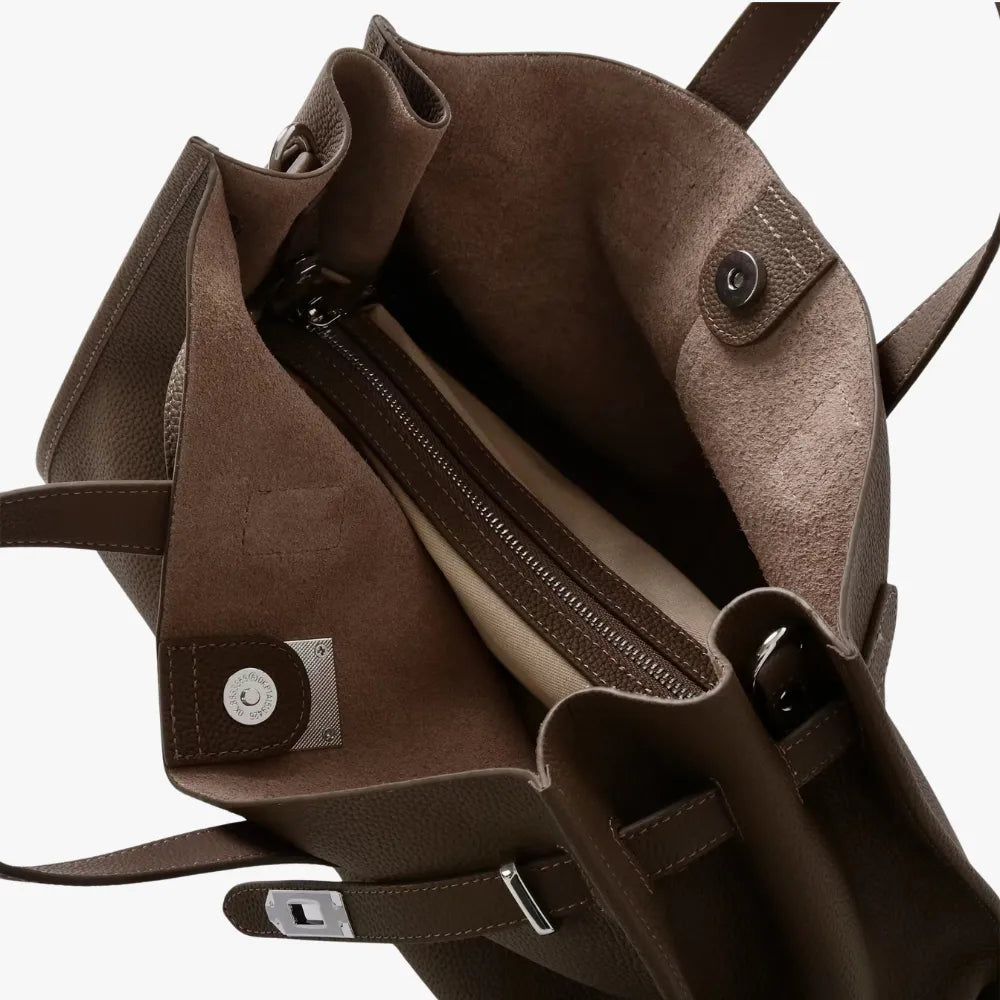 Sac cabas en cuir grainé pour ordinateur 15 pouces
