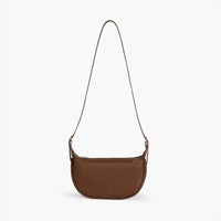 Sac demi-lune porté épaule en simili cuir lisse