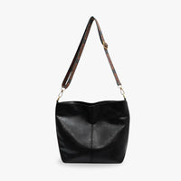 Sac bandoulière en simili cuir à sangle en tissu