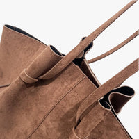 Grand sac cabas en suédine pour ordinateur