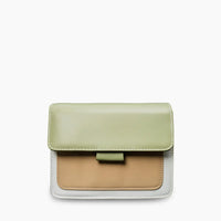 Mini sac bandoulière bicolore en simili cuir