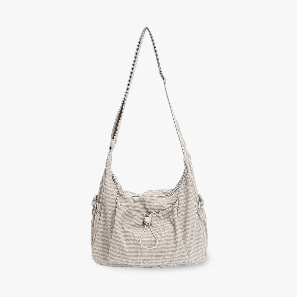 Sac bandoulière à carreaux en nylon