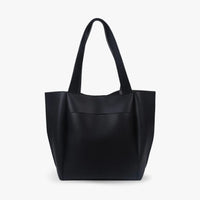Sac cabas trapèze en simili cuir à anses