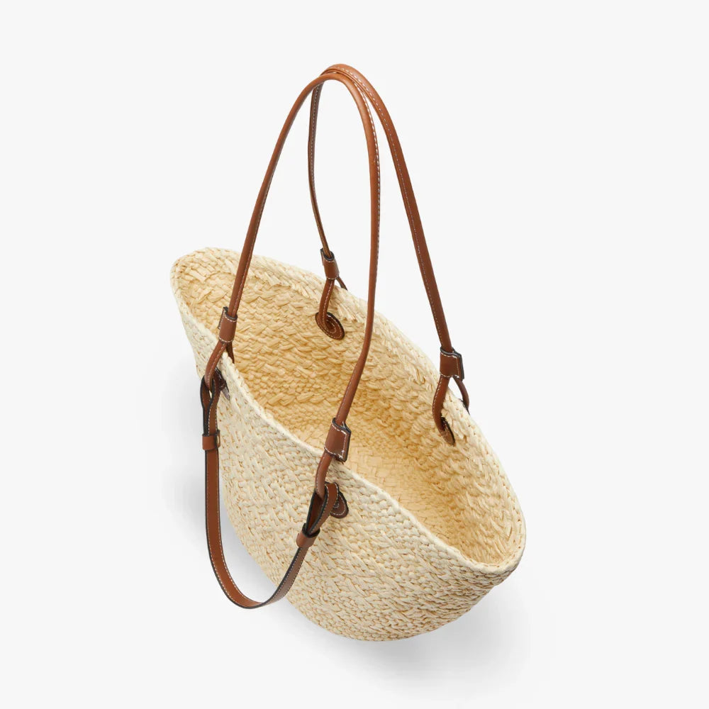 Sac cabas tressé minimaliste en paille
