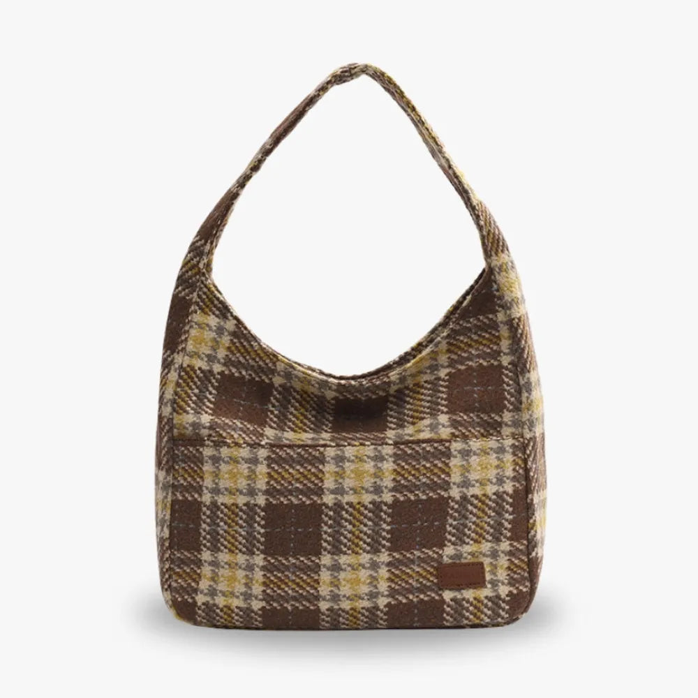 Sac hobo en tissu texturé pour ordinateur