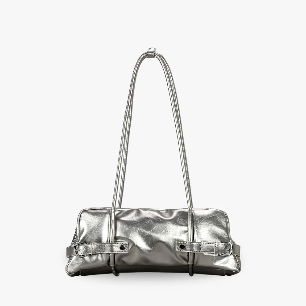Sac à main brillant à ceinture décorative