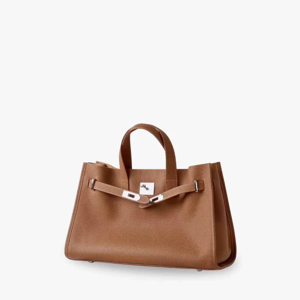 Sac cabas en cuir grainé pour ordinateur 15 pouces