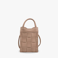 Mini sac à main tressé en simili cuir