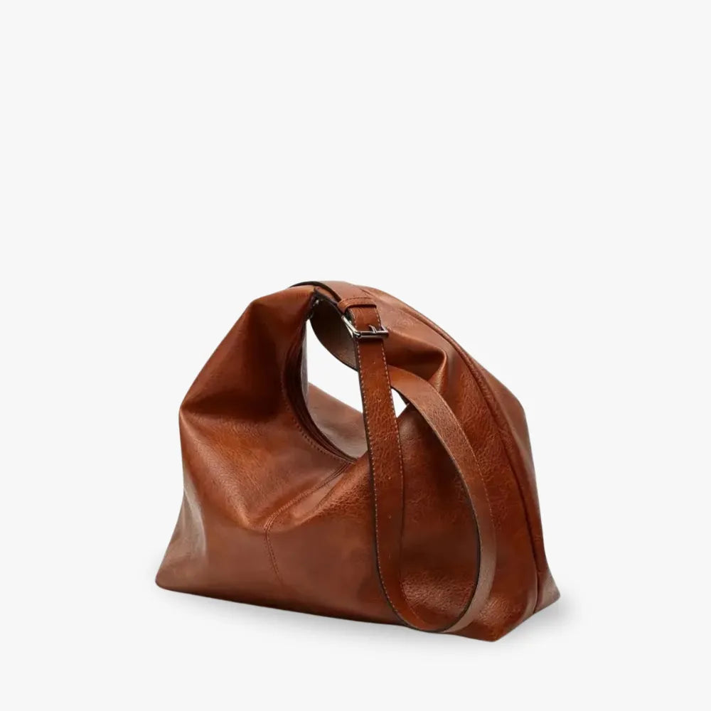 Sac hobo en simili cuir grainé pour ordinateur