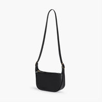 Sac demi-lune porté épaule en simili cuir lisse