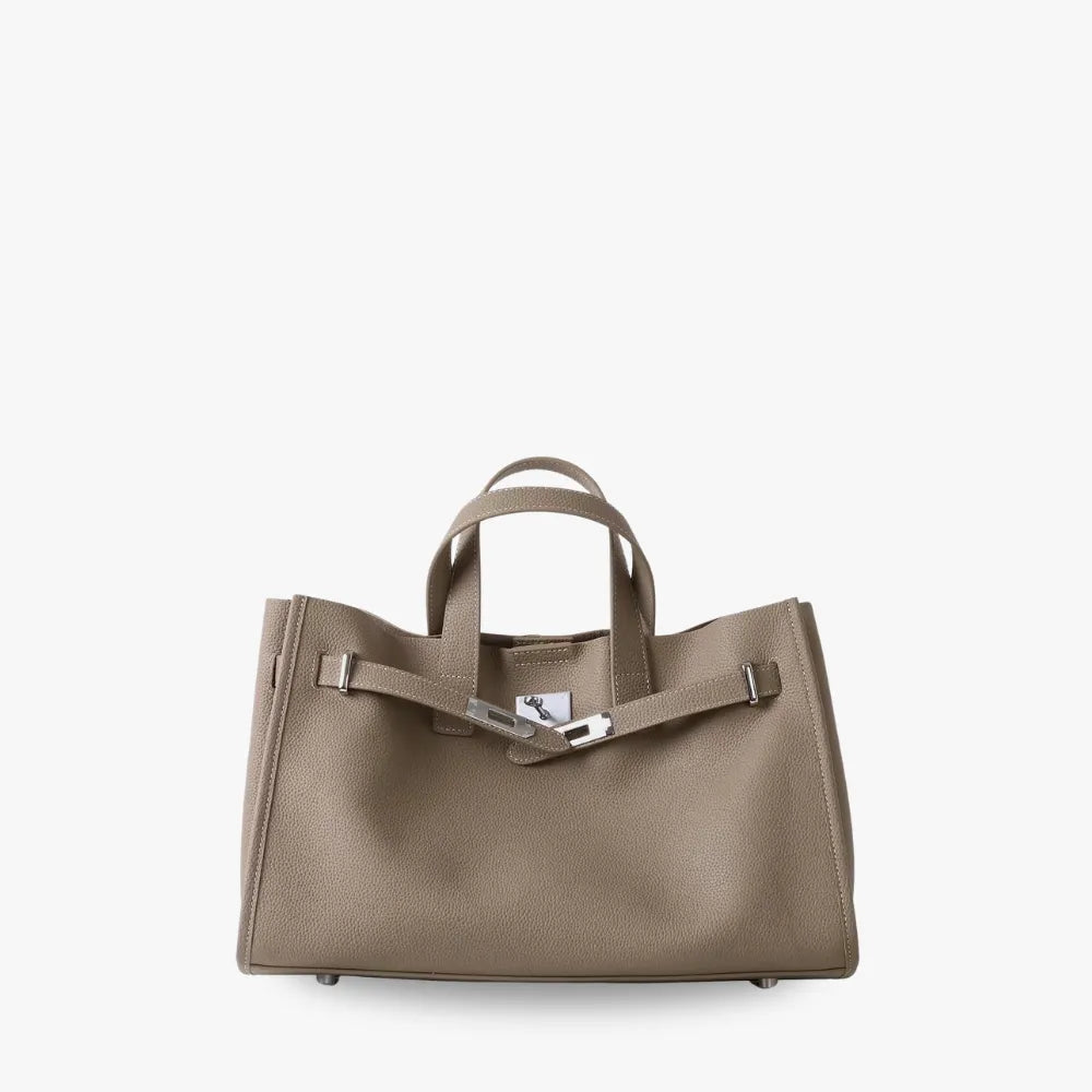 Sac cabas en cuir grainé pour ordinateur 15 pouces