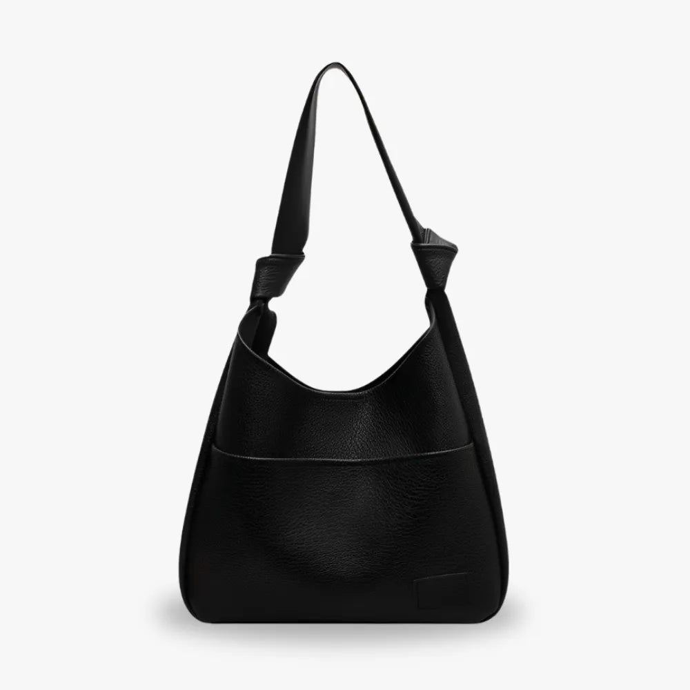 Sac hobo en simili cuir grainé avec pochette zippée
