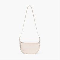 Sac demi-lune porté épaule en simili cuir lisse