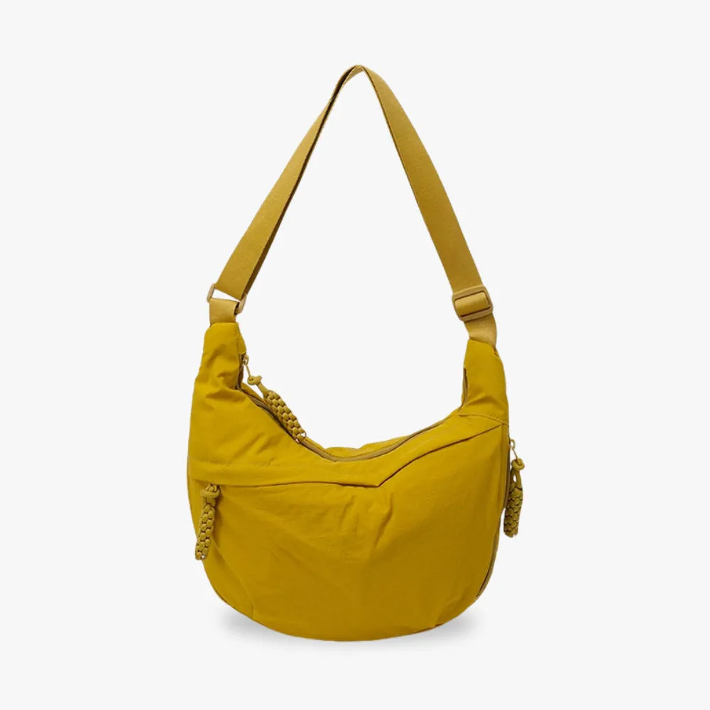 Sac bandoulière plat en nylon déperlant