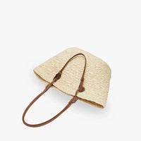 Sac cabas tressé minimaliste en paille