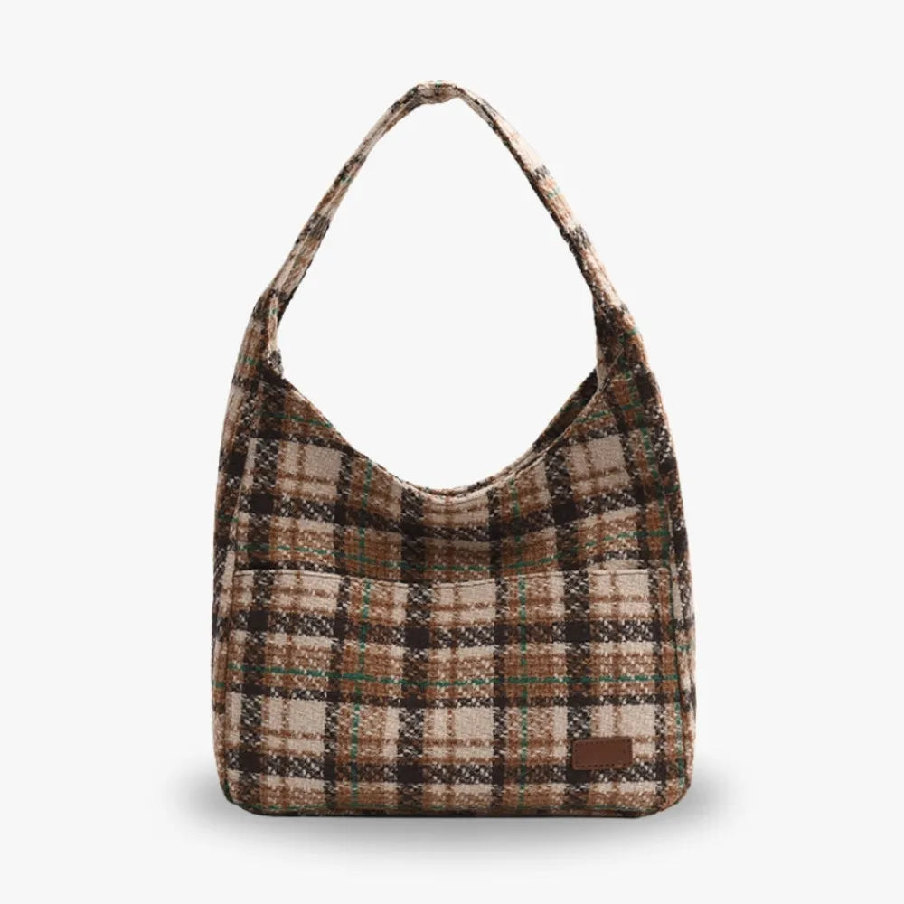 Sac hobo en tissu texturé pour ordinateur