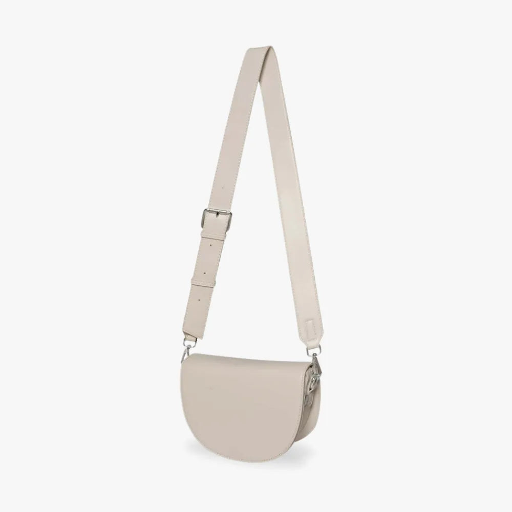 Petit sac bandoulière demi-lune en simili cuir