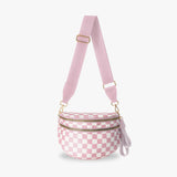 Rose clair à damier