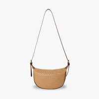 Sac croissant en simili cuir à détail tressé